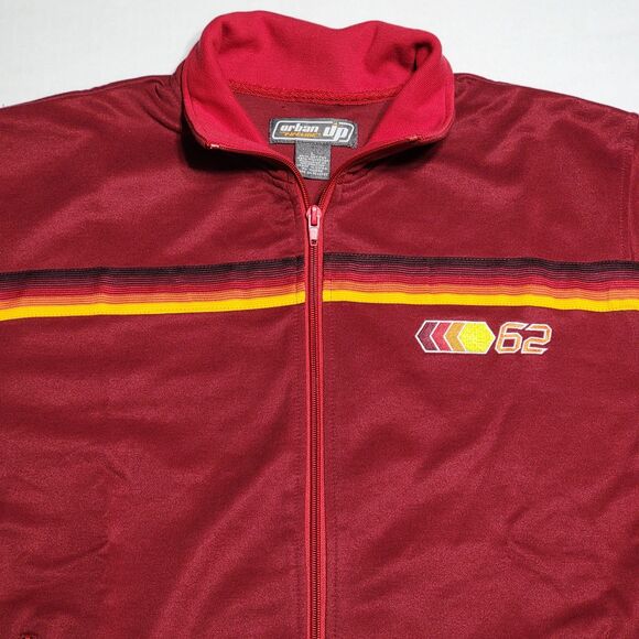 Urban Pipeline Full Zip Lightweight Retro Jogger Jacket Burgundy Size Large NWT - Picture 1 of 7